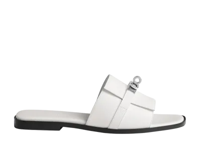 Hermes Women's Giulia Sandal "Blanc"