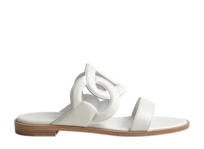 Hermes Women's Lagune Sandal "Blanc"