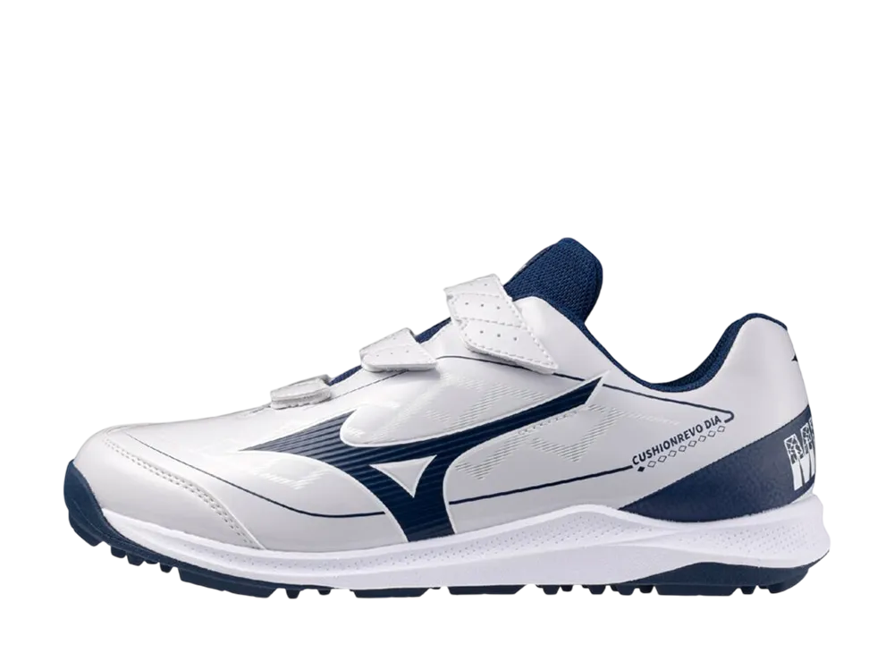 ミズノ クッションレボダイア トレーナー "ホワイト/ネイビー"