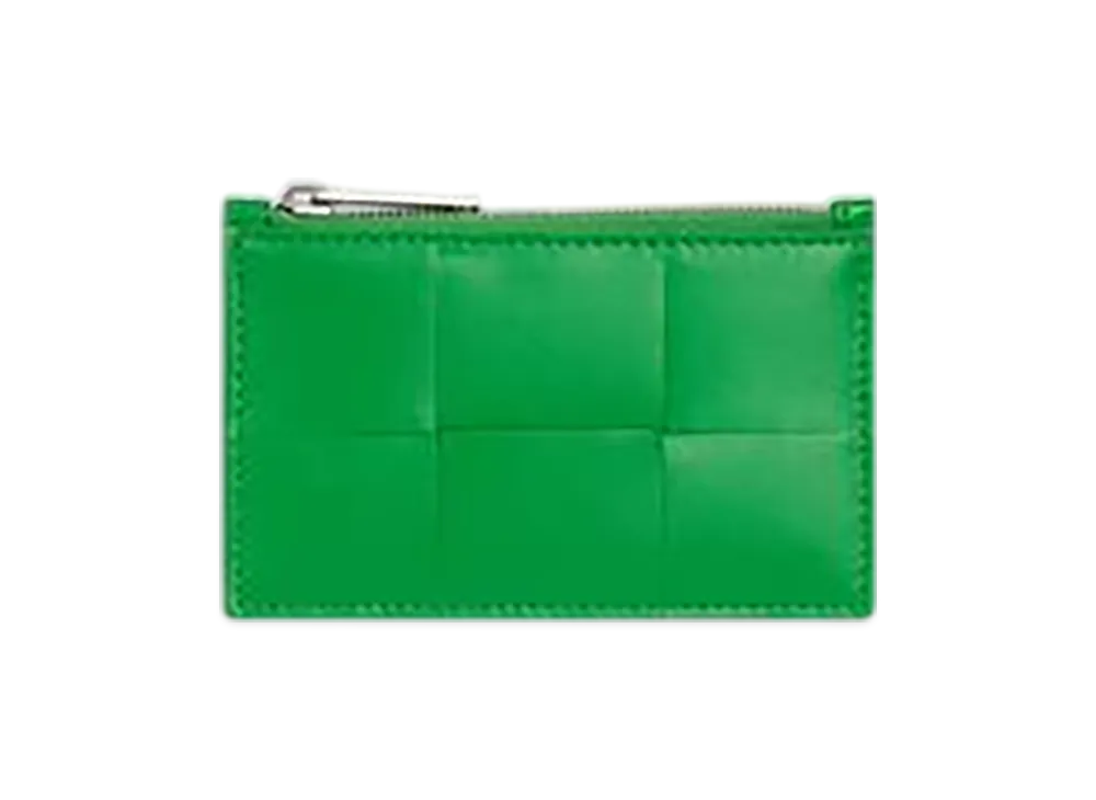 Bottega Veneta Cassette Zipped Card Case "Parakeet"