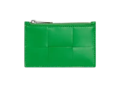 Bottega Veneta Cassette Zipped Card Case "Parakeet"