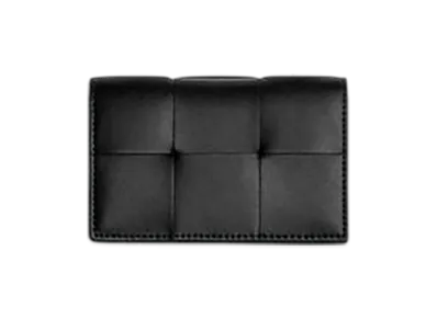 Bottega Veneta Cassette Business Card Case "Black/Parakeet"