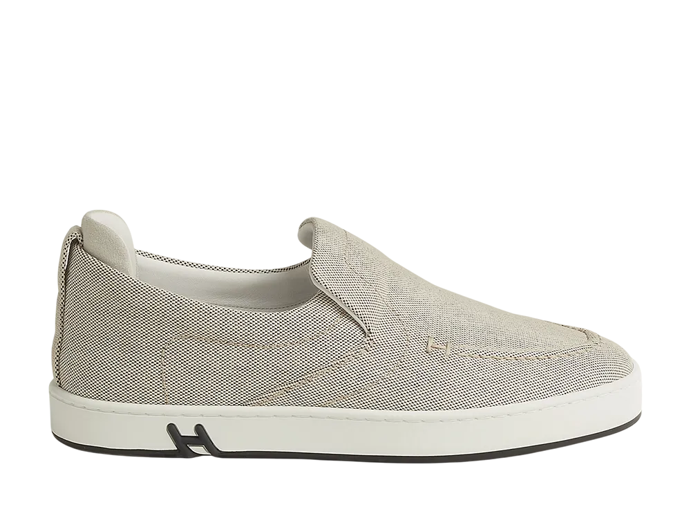 Hermes Women's Kiddy Slip-On Sneaker "Prunoir/Blanc"