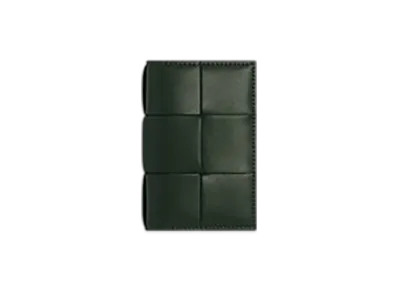 Bottega Veneta Cassette Flap Card Case "Dark Green"