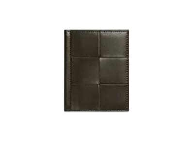Bottega Veneta Cassette Slim Flap Card Case "Kaki/Light Butterscotch"