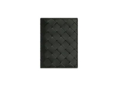 Bottega Veneta Intrecciato Flap Wallet "Dark Green"