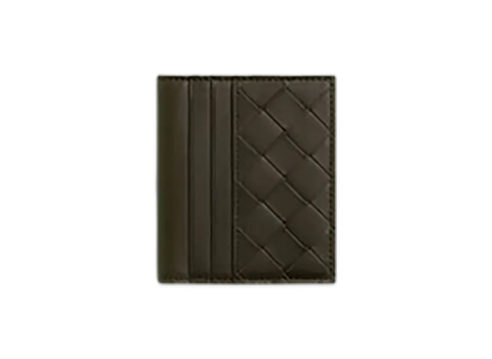 Bottega Veneta Intrecciato Bill Wallet "Khaki/Dark Praline"