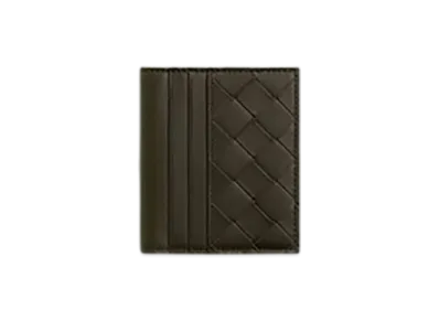 Bottega Veneta Intrecciato Bill Wallet "Khaki/Dark Praline"
