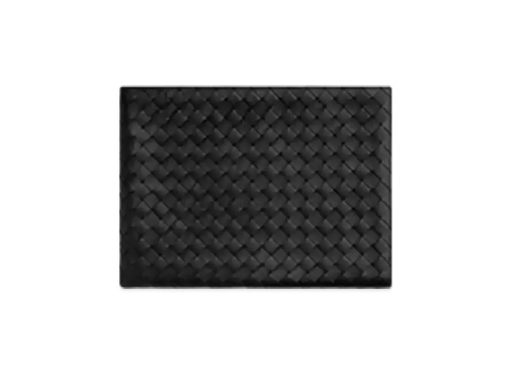 Bottega Veneta Intrecciato Half Zipped Pouch "Black/Madder Brown"