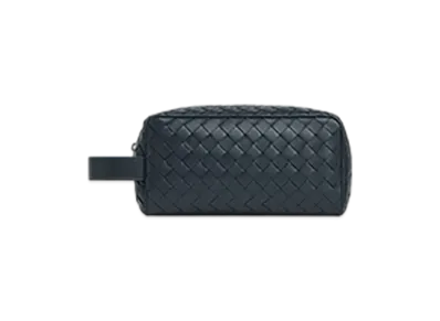 Bottega Veneta Intrecciato Travel Pouch "Shadow/Olive Oil"