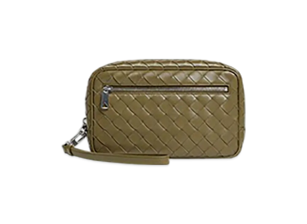 Bottega Veneta Intrecciato Small Pouch With Wristlet "Aruga"