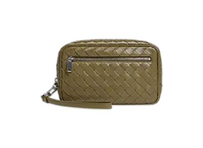 Bottega Veneta Intrecciato Small Pouch With Wristlet "Aruga"