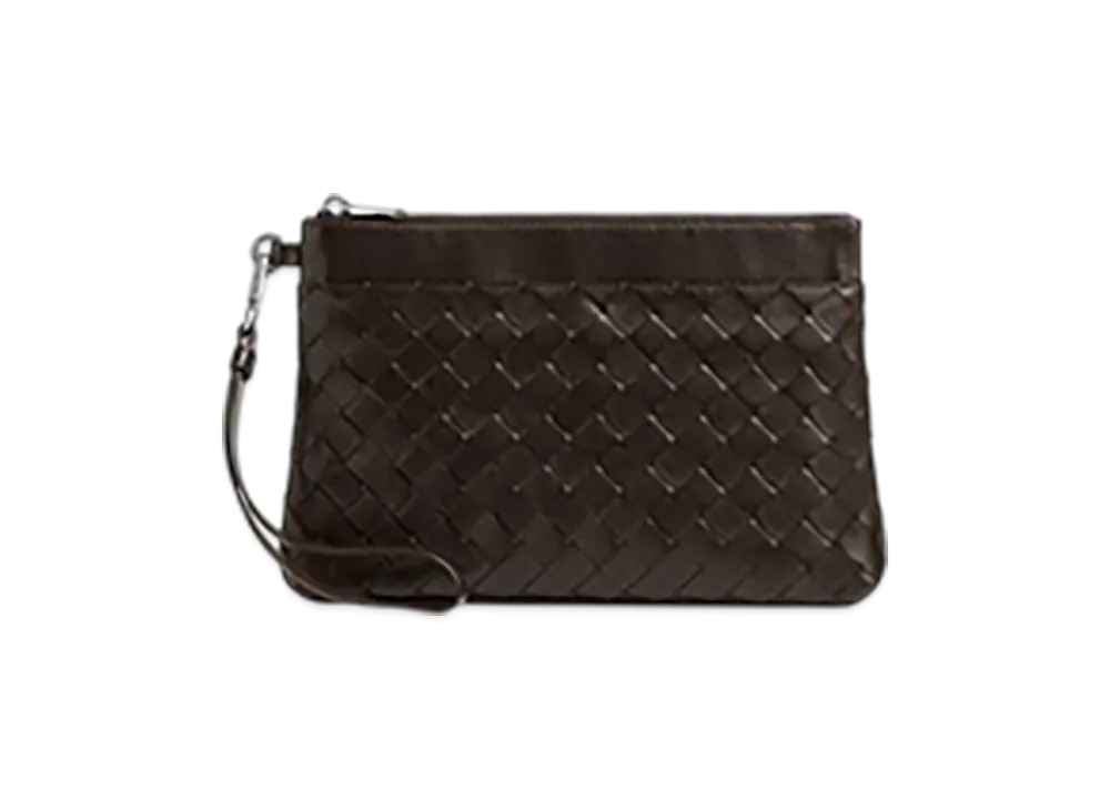 Bottega Veneta Intrecciato Prism Pouch "Fondente"