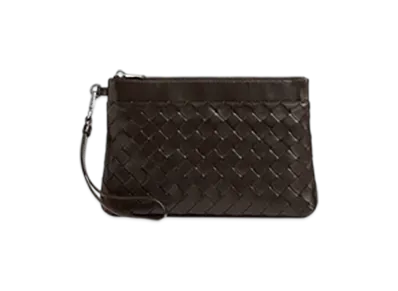 Bottega Veneta Intrecciato Prism Pouch "Fondente"