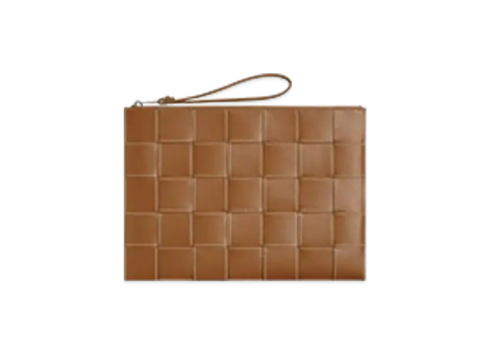 Bottega Veneta Large Cassette Pouch "Wood - Natural"