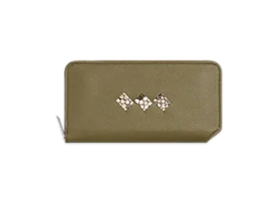 Bottega Veneta Tre Zip Around Wallet "Alga/Rock/Bone/Fondente"