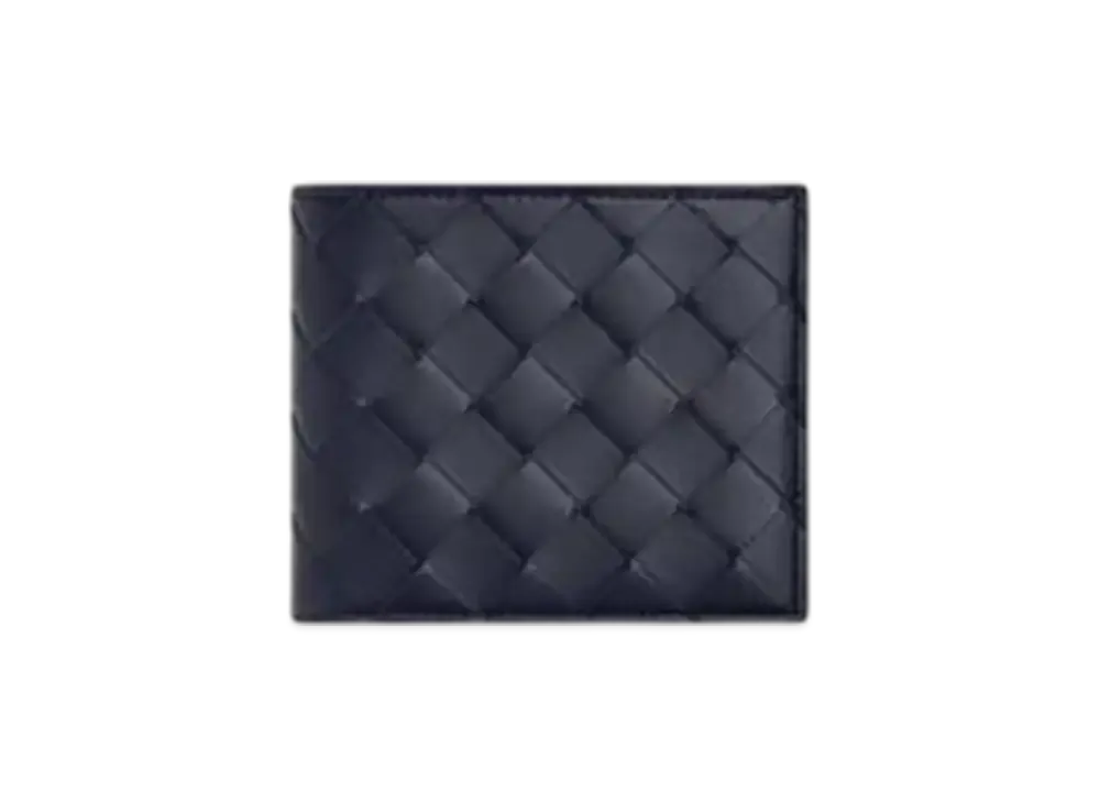 Bottega Veneta Intrecciato Bi-Fold Wallet "Abyss/Cypress"