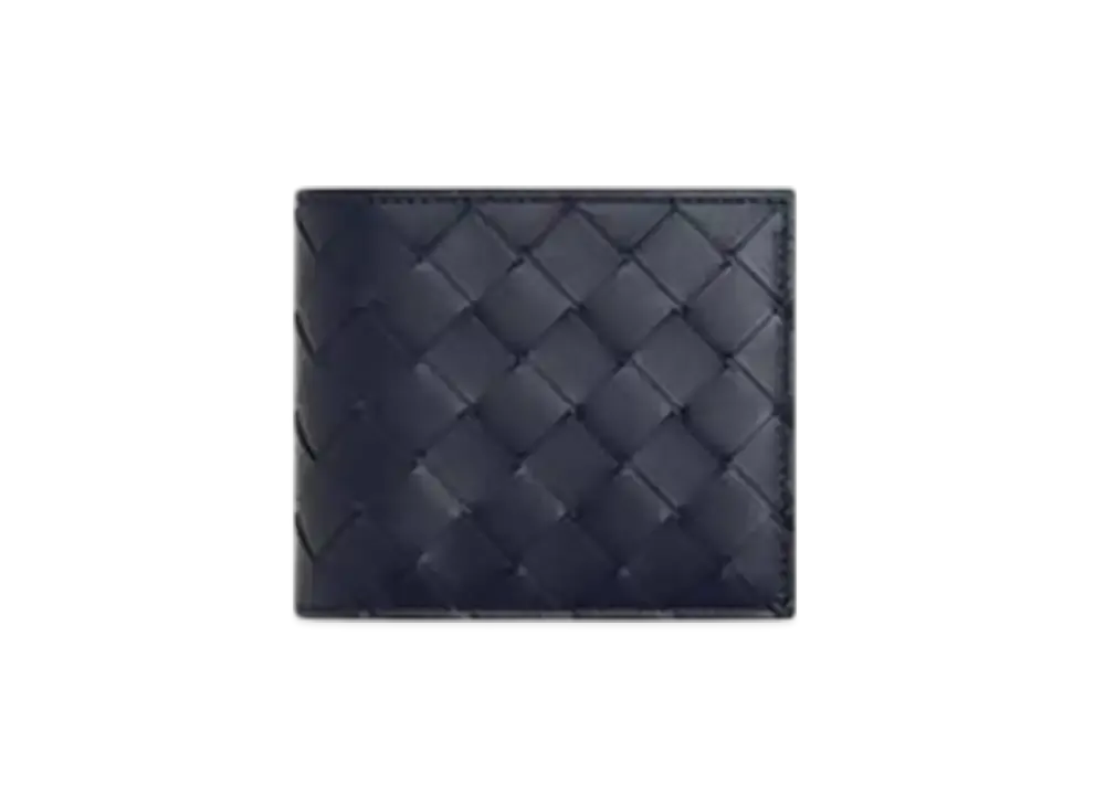 Bottega Veneta Intrecciato Bi-Fold Wallet With Coin Purse "Abyss/Cypress"