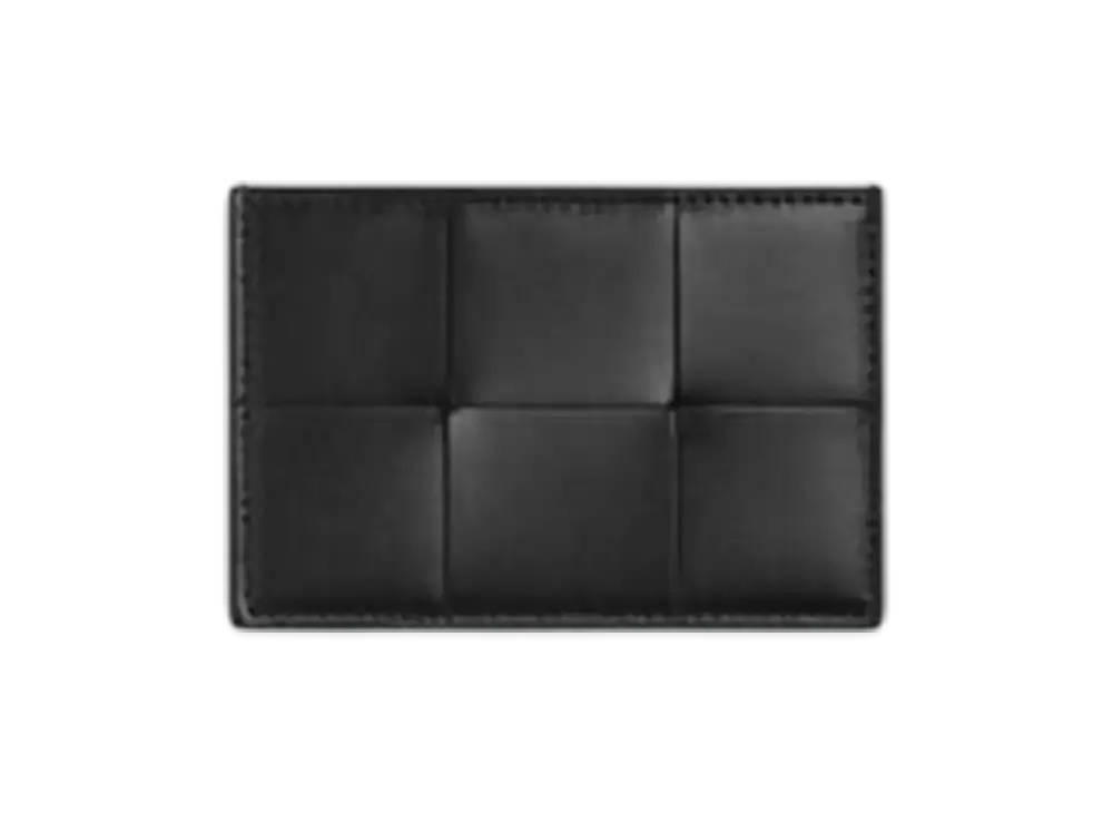 Bottega Veneta Cassette Credit Card Case "Black/Parakeet"