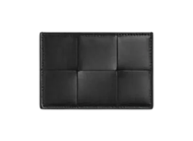 Bottega Veneta Cassette Credit Card Case "Black/Parakeet"