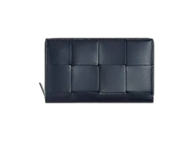 Bottega Veneta Cassette Zip Around Wallet "Space/Sapele"