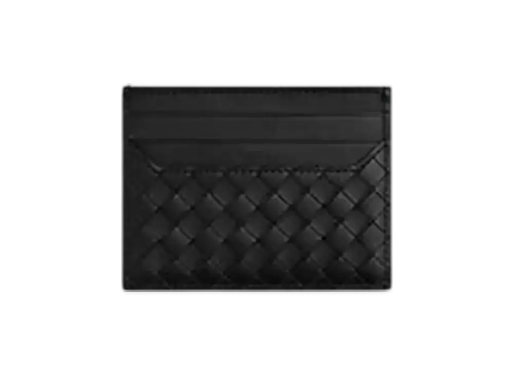 Bottega Veneta Intrecciato Piccolo Card Case "Black"