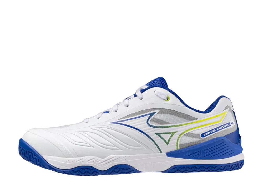 Mizuno Wave Medal 8 Wide "White/Blue/Yellow"