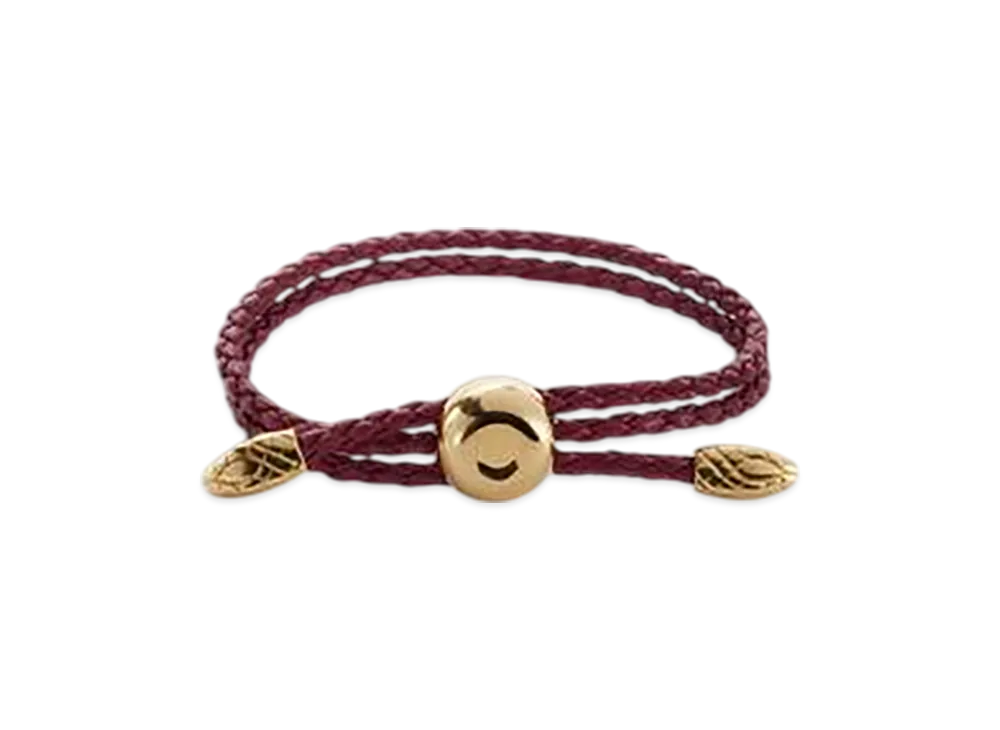 Bottega Veneta Adam Leather Bracelet "Dark Apple Candy"