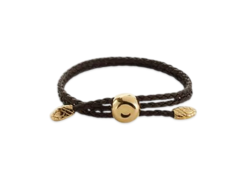 Bottega Veneta Adam Leather Bracelet "Fondente"
