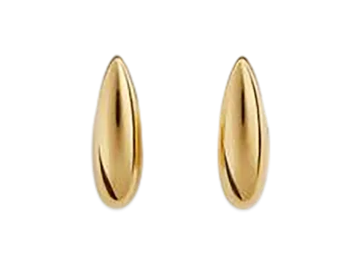 Bottega Veneta Small Ellipse Earrings "Yellow Gold"