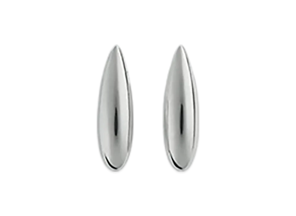 Bottega Veneta Large Ellipse Earrings "Silver"