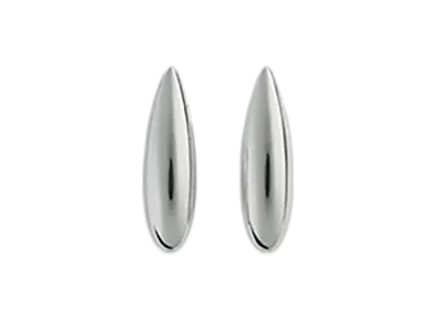 Bottega Veneta Large Ellipse Earrings "Silver"