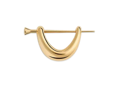 Bottega Veneta Ellipse Hair Clip "Yellow Gold"
