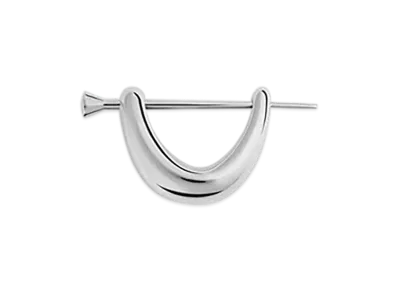 Bottega Veneta Ellipse Hair Clip "Silver"