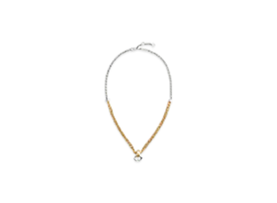Bottega Veneta Knot Necklace "Silver/Yellow Gold"