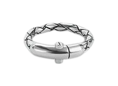 Bottega Veneta Intreccio Ring "Silver"