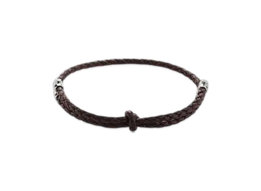Bottega Veneta Leather Bracelet "Fondente"