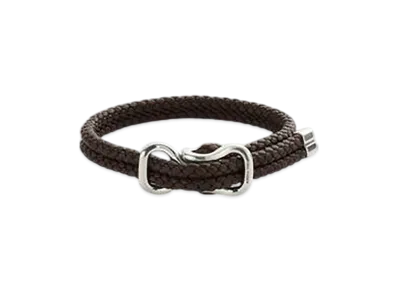 Bottega Veneta Leather Bracelet "Fondente"