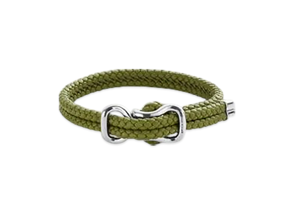Bottega Veneta Leather Bracelet "Matcha"