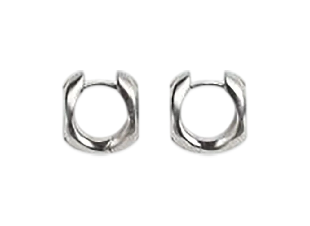 Bottega Veneta Detail Hoop Earrings "Silver"