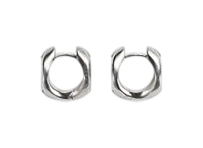 Bottega Veneta Detail Hoop Earrings "Silver"