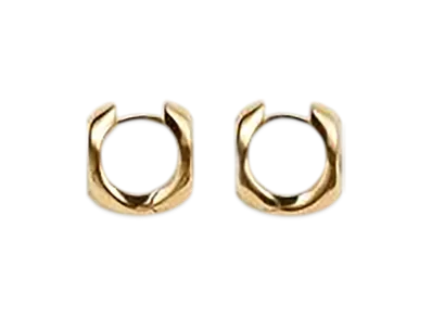 Bottega Veneta Detail Hoop Earrings "Yellow Gold"