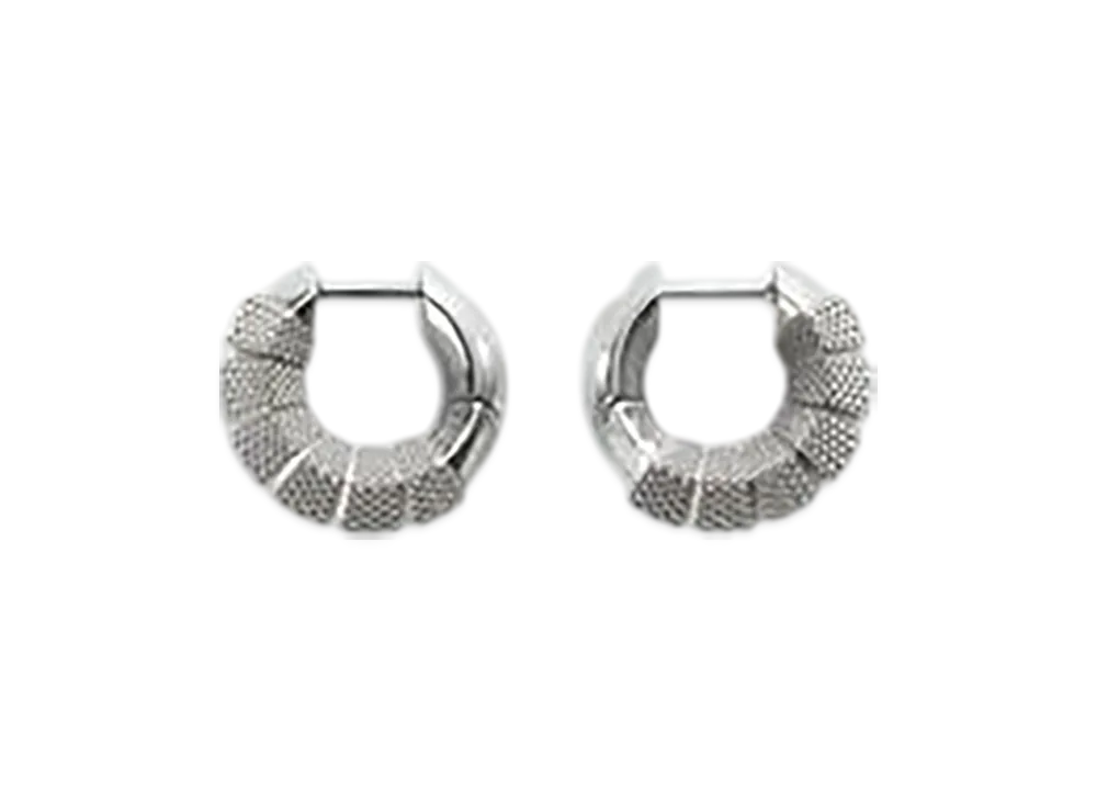 Bottega Veneta Pen Hoop Earrings "Silver"