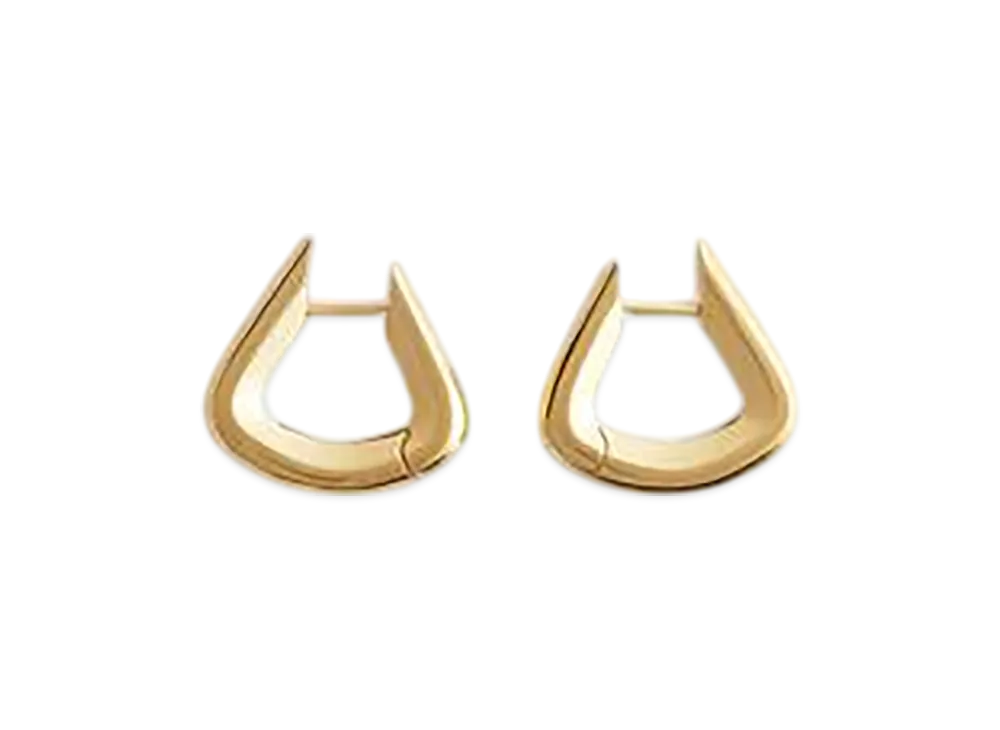Bottega Veneta Fin Earrings "Yellow Gold"
