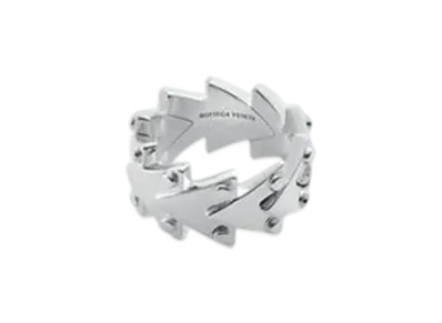 Bottega Veneta Rivet Ring "Silver"