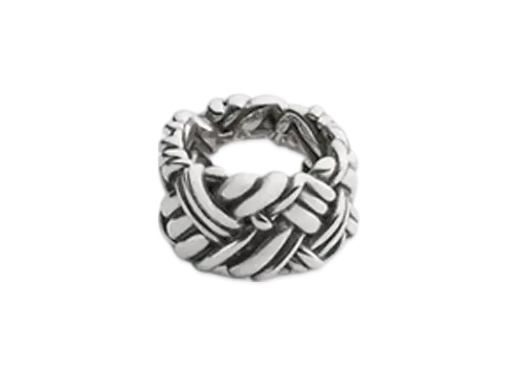 Bottega Veneta Intreccio Ring "Silver"