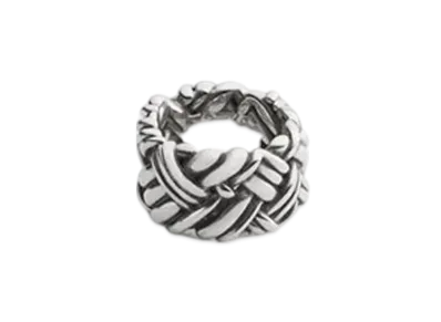Bottega Veneta Intreccio Ring "Silver"