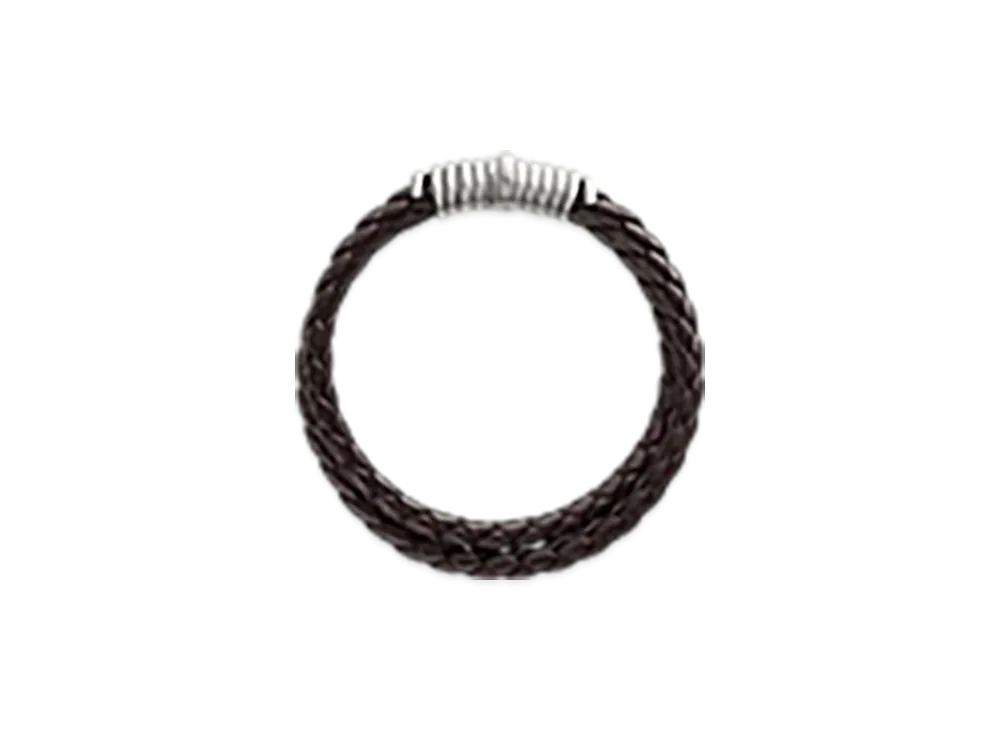 Bottega Veneta Curl Leather Bracelet "Fondente"