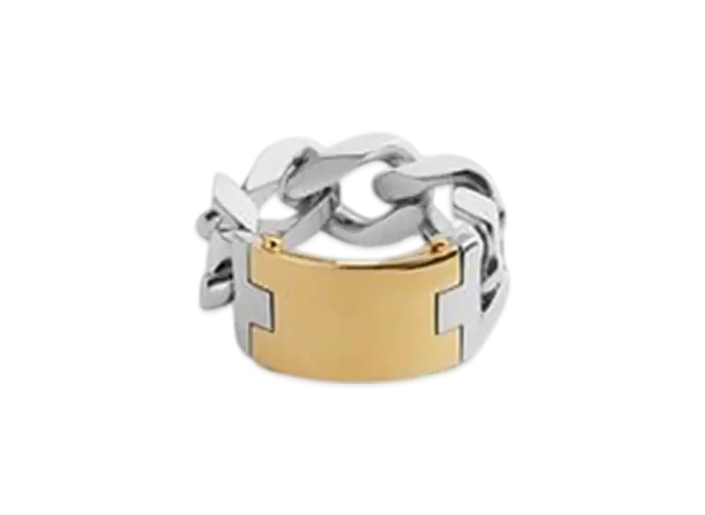 Bottega Veneta Joint Ring "Silver/Yellow Gold"