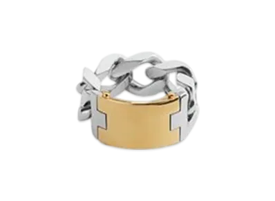 Bottega Veneta Joint Ring "Silver/Yellow Gold"